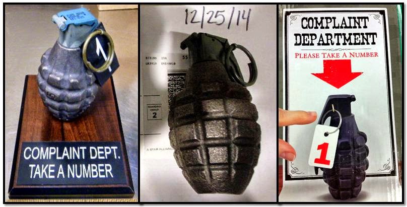 From left, inert grenades discovered at: DAL, MSY & MDW