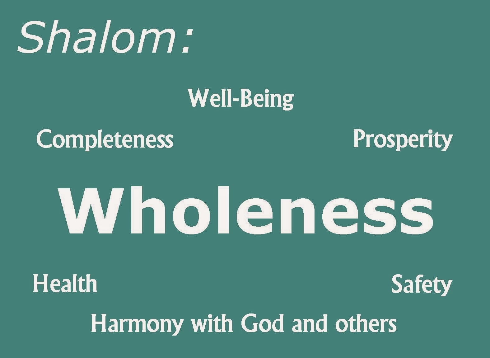 Shalom - Hebrew Word For Peace - Worship Christianity Faith