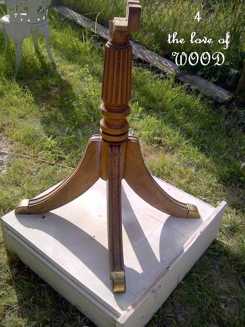 4 the love of wood HOW TO MAKE A PEDESTAL TABLE repurposing parts