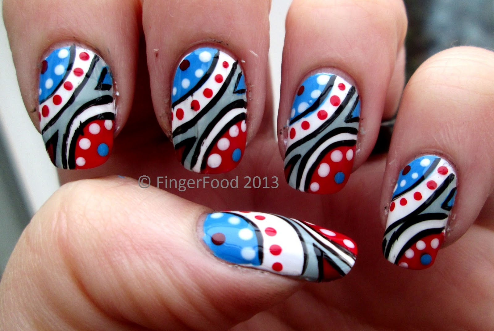 FingerFood Crumpet's Nail Tarts Tri Polish Challenge May Day 2