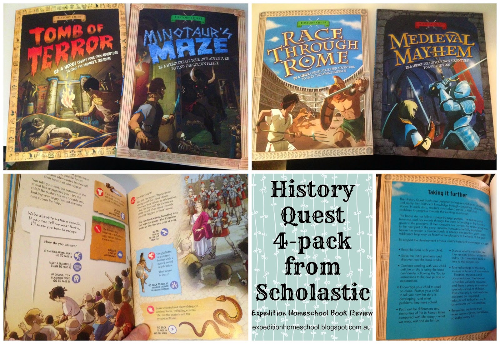 Expedition Homeschool Choose you own Adventure Books History & Maths