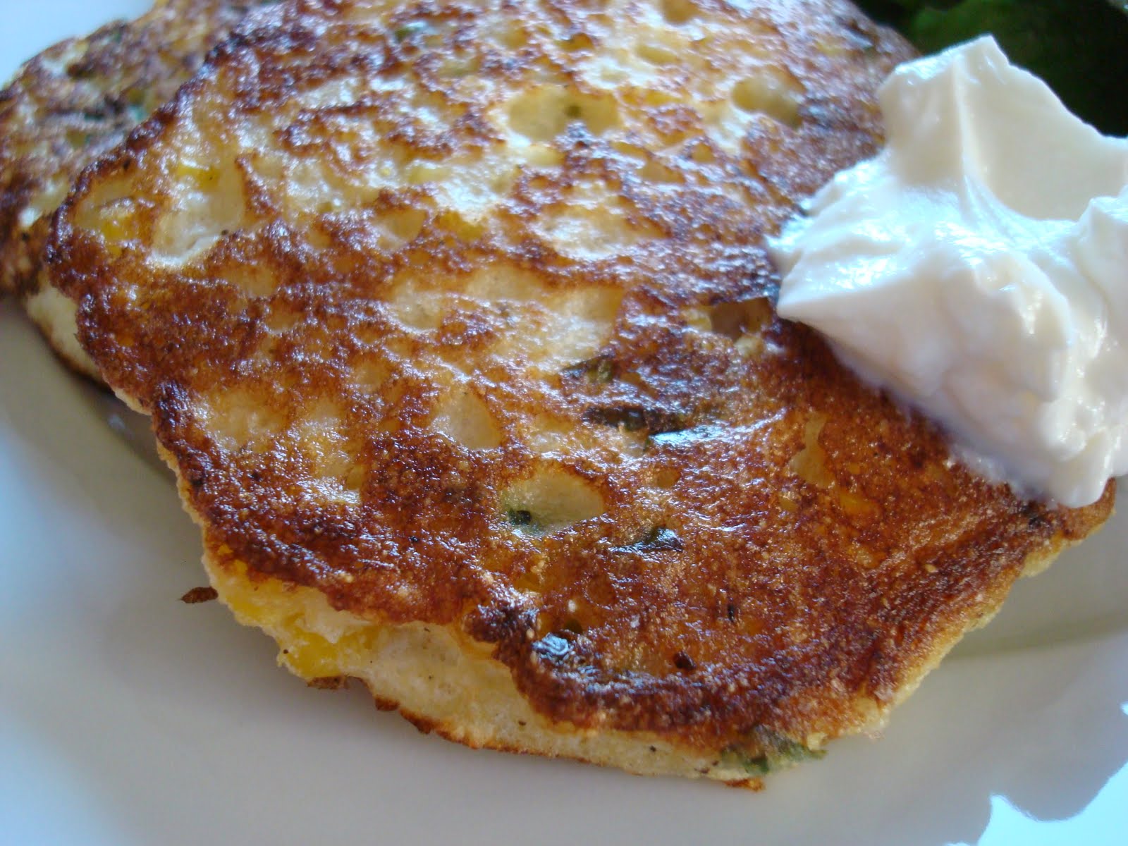 Sage Sprout Savory Corn Cakes with Fresh Greens