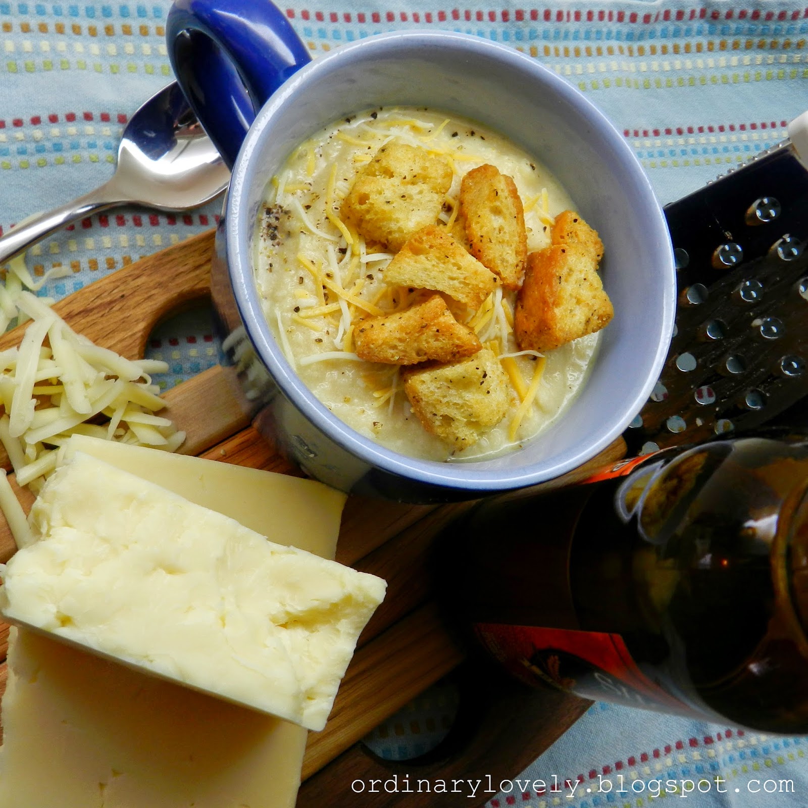 Ordinary Lovely Cauliflower Cheddar Ale Soup (10 Days of Family Friendly Soups)