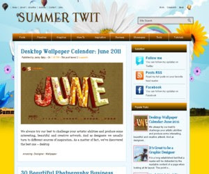 Summer Twit blogger template