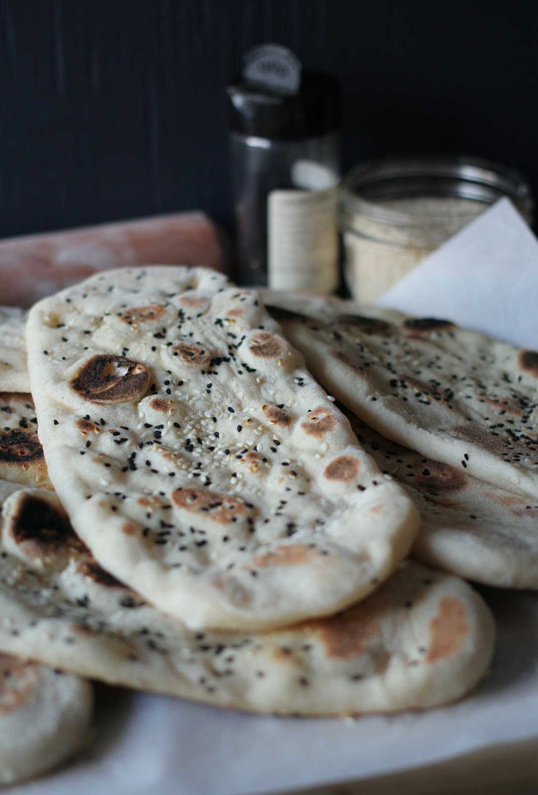 Arctic Garden Studio Homemade Naan Bread in a Skillet