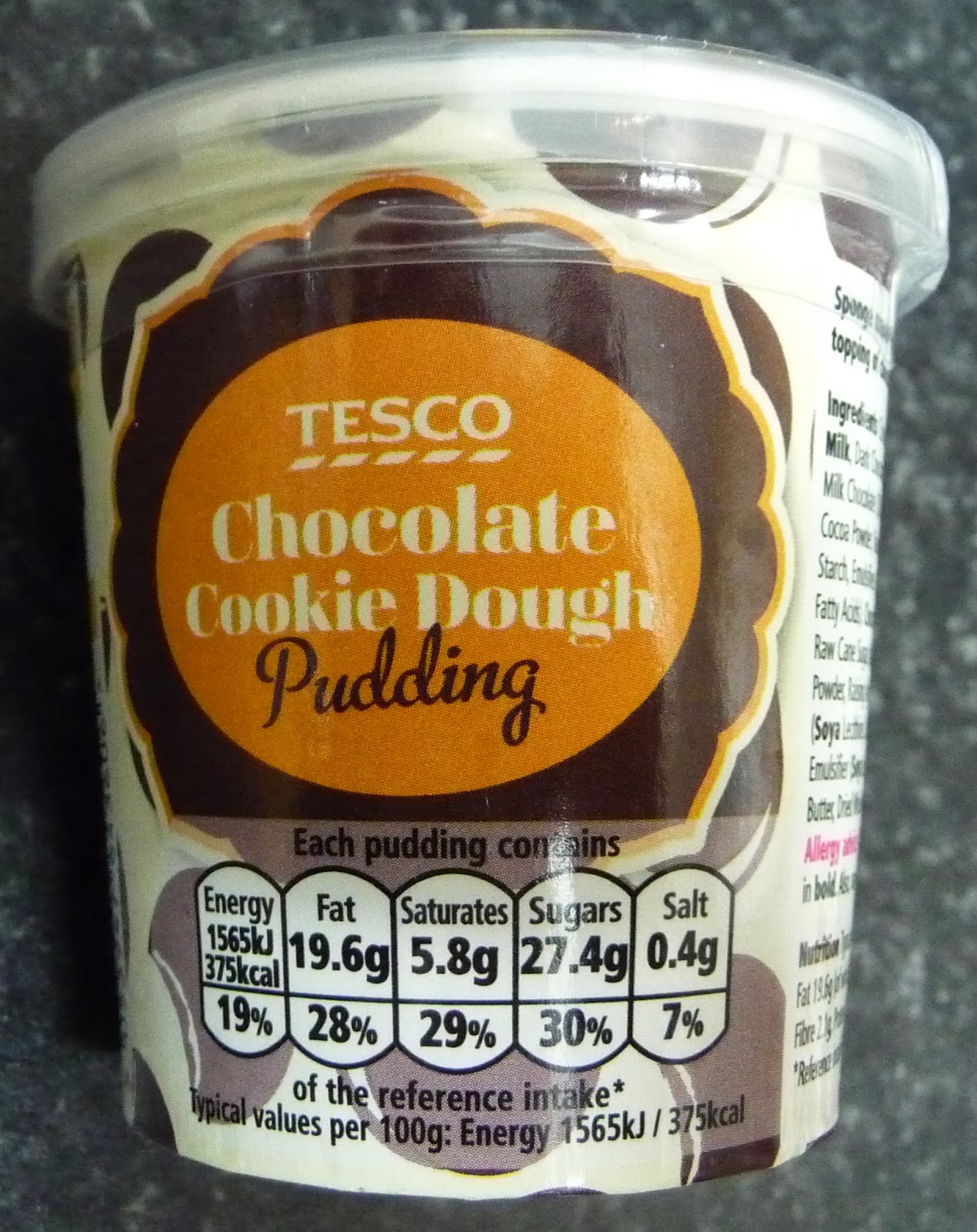 Something to look forward to Tesco Pudding Chocolate cookie dough