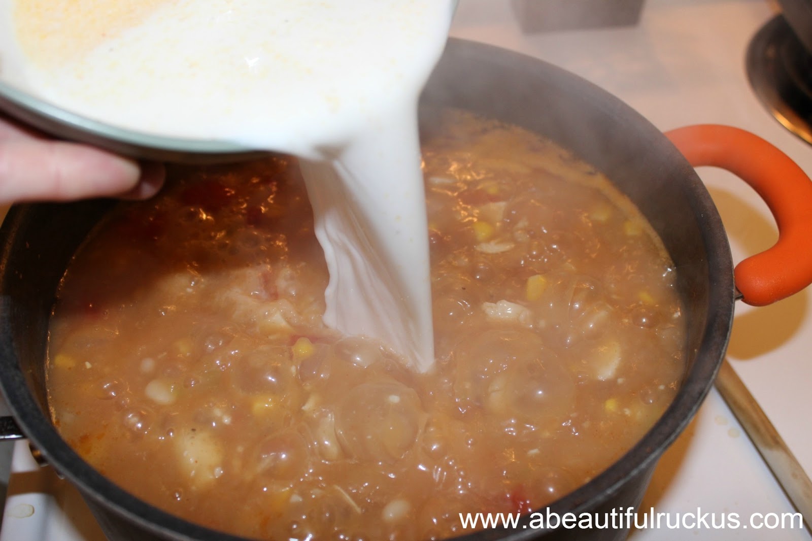 A Beautiful Ruckus {Recipe} White Bean Chicken Corn Chili