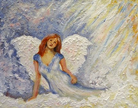 "Watches Over You", angel in oils