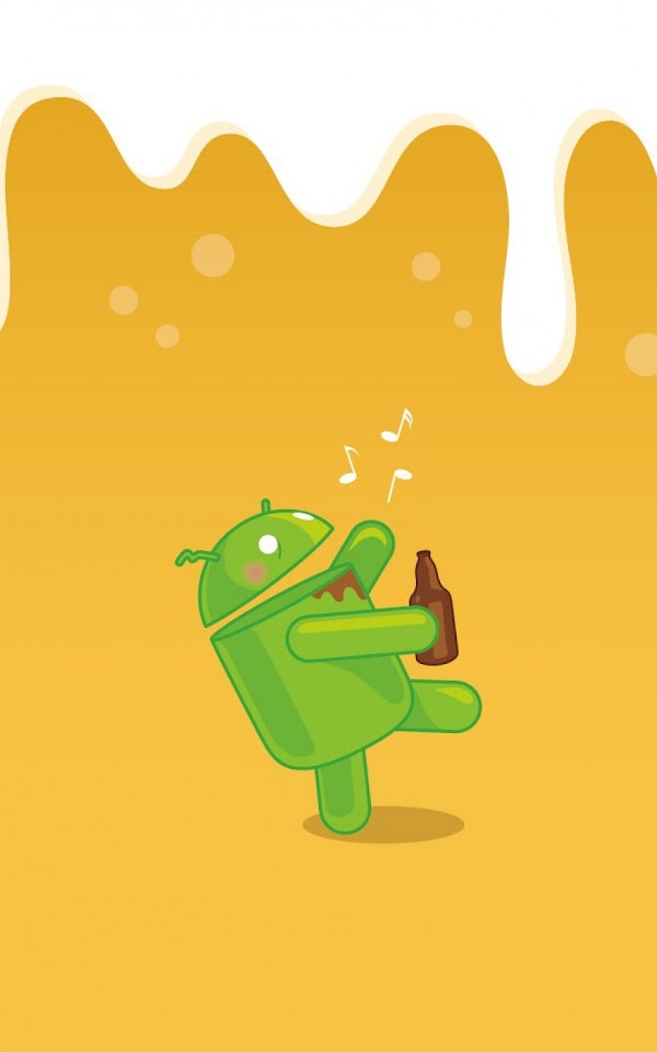 Android Drinking Beer Android Wallpaper