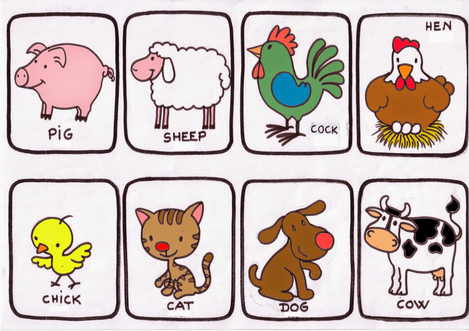 Animales de la granja para recortar - Imagui