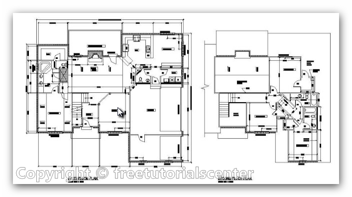 Cad house plan and blocks Cad house plan and blocks