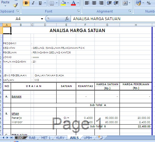 CONTOH RAB PAGAR KANTOR