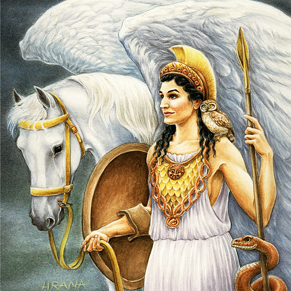 Mixed Media: Greek Mythology - Athena
