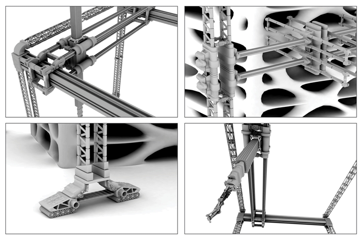 3D Printed Building Details of printing process