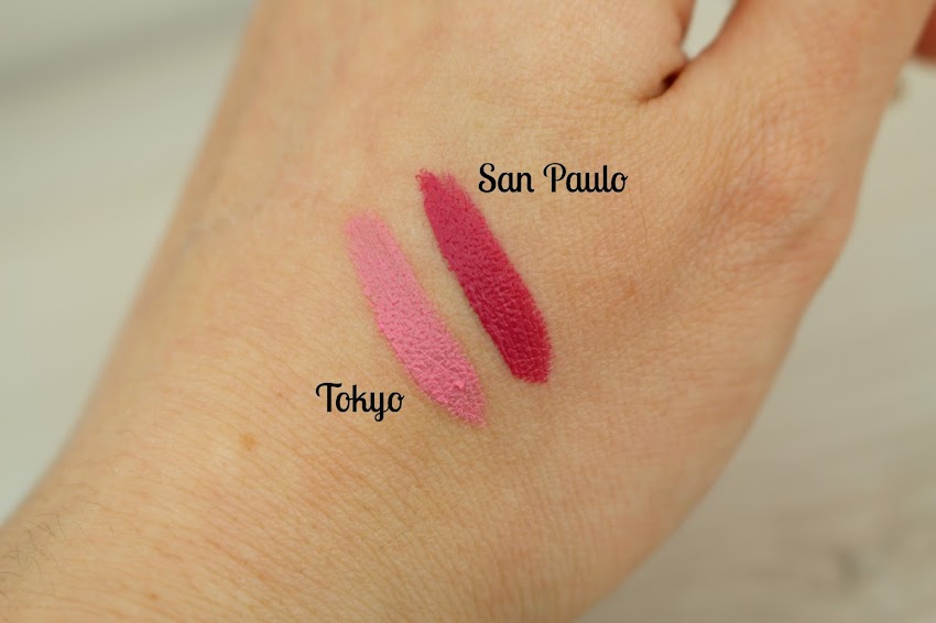 Soft Matte Lip Cream de NYX Cosmetics Tokyo San Paulo swatchs