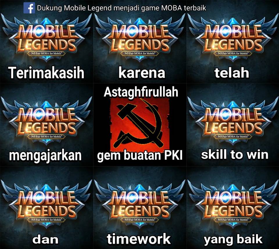 Meme Chat Mobile Legend DP BBM Lucu Kocak Dan Gokil