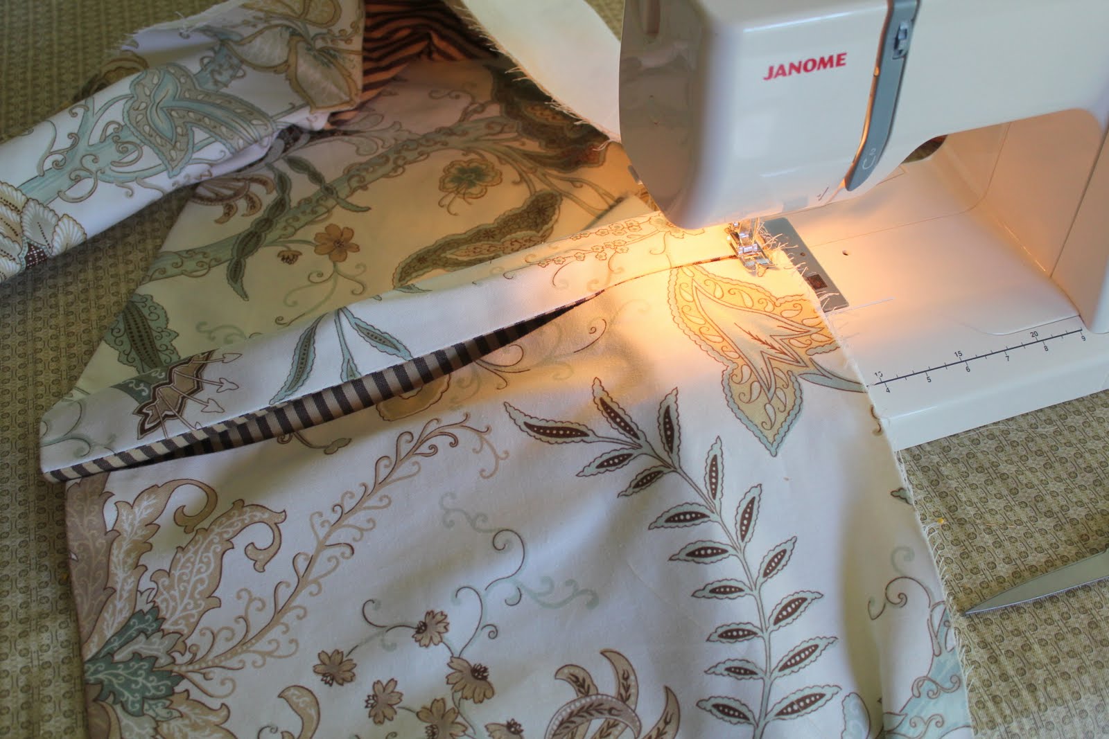 Crafty Sisters Bedskirt with Contrasting Box Pleats