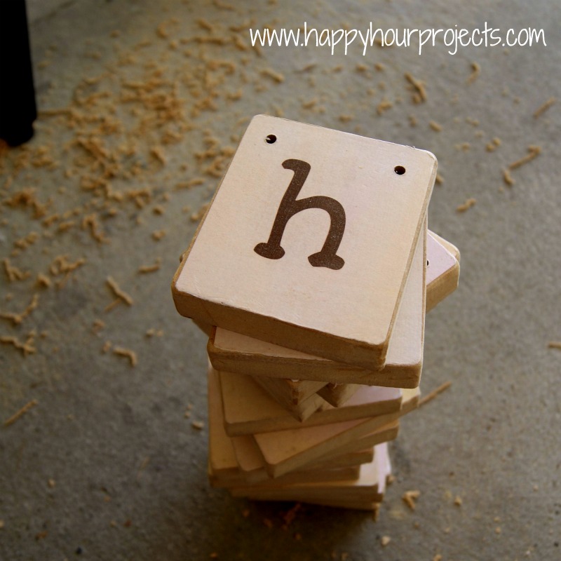 Wood Tile Nursery Art Happy Hour Projects