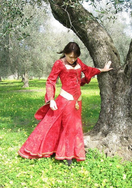 Red Gothic wedding dresses