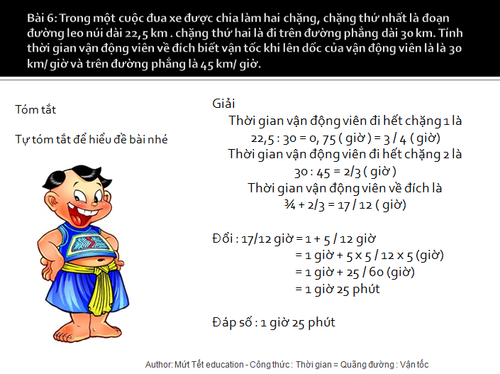 Bài tập tính thời gian trong chuyển động đều - toán lớp 5(8) Bài tập tính thời gian trong chuyển động đều - toán lớp 5(8)