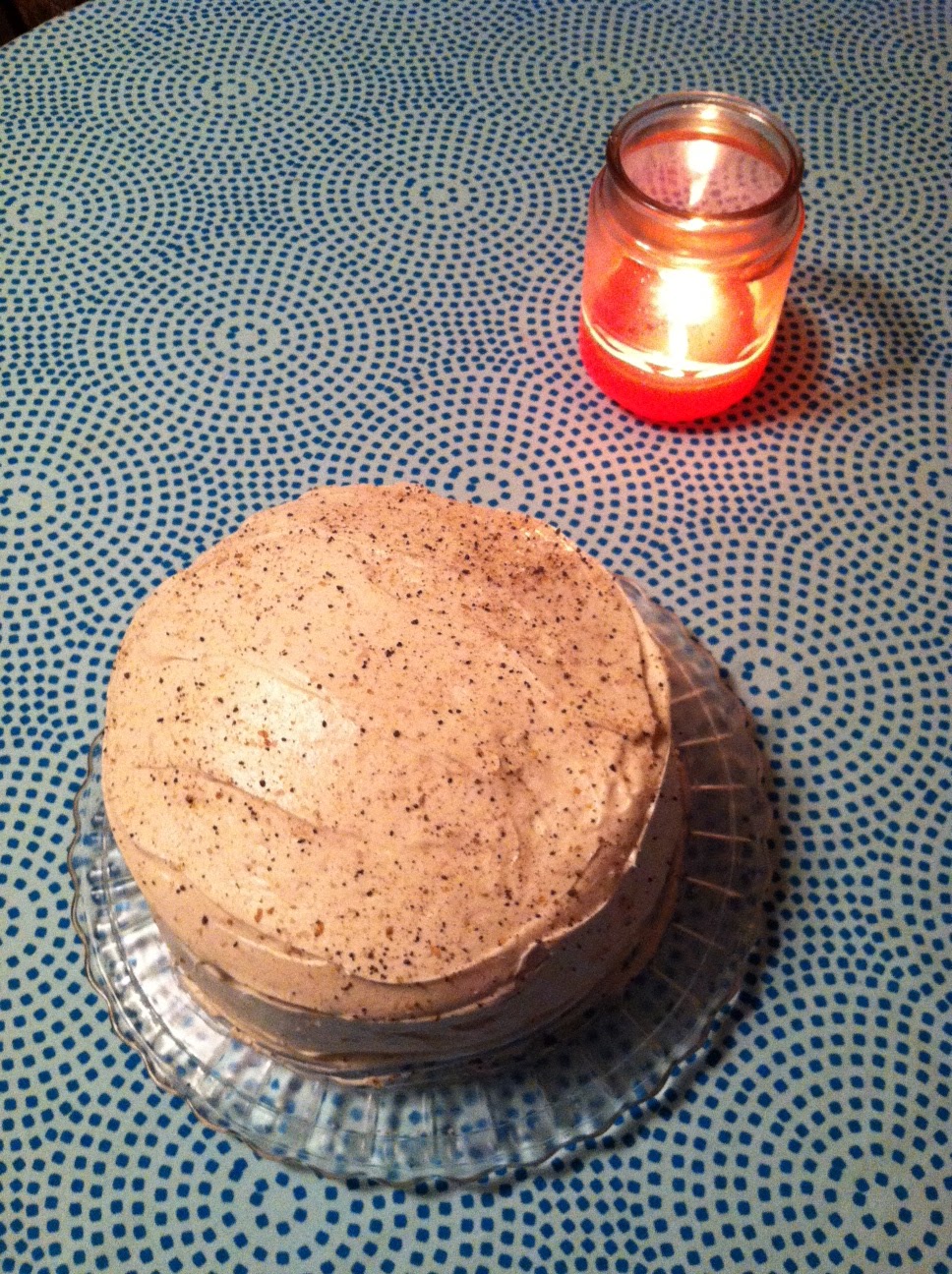 Flour Mayhem Chocolate cake with Espresso Cream Cheese frosting