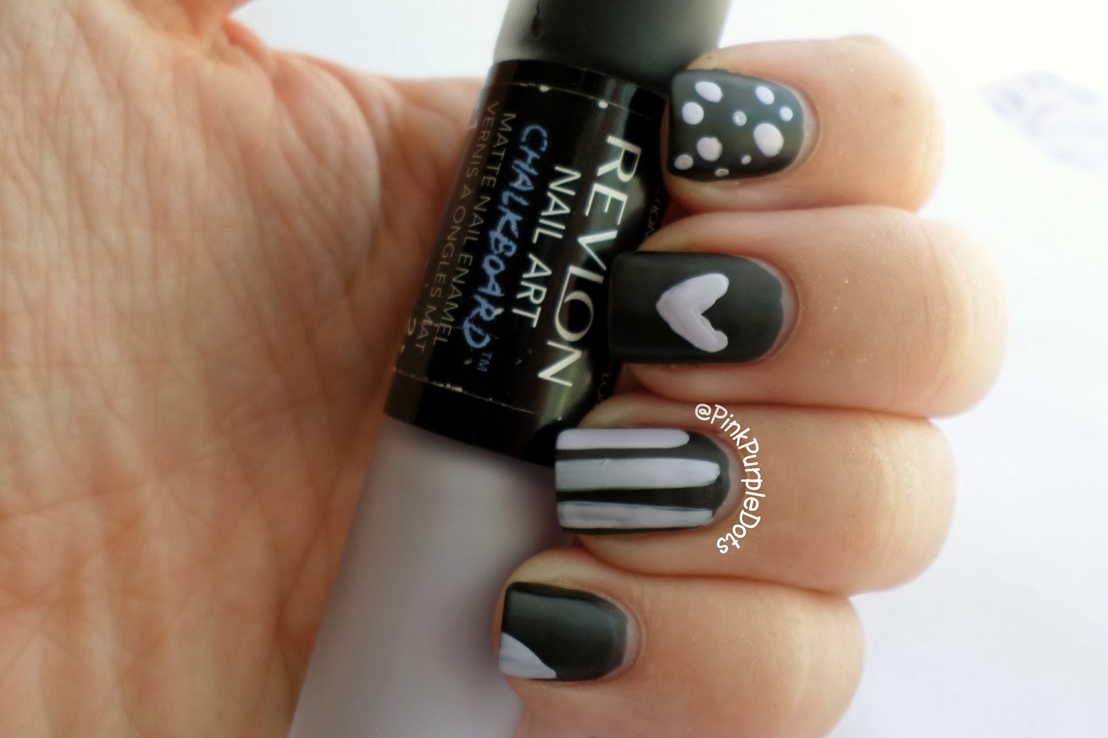 Pink & Purple Dots Revlon Chalkboard Nails