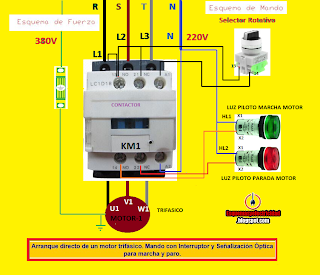 arranque directo motor trifasico mando con interruptor y se 209 alizacion optica para marcha paro arranque directo motor trifasico mando con interruptor y se 209 alizacion optica para marcha paro