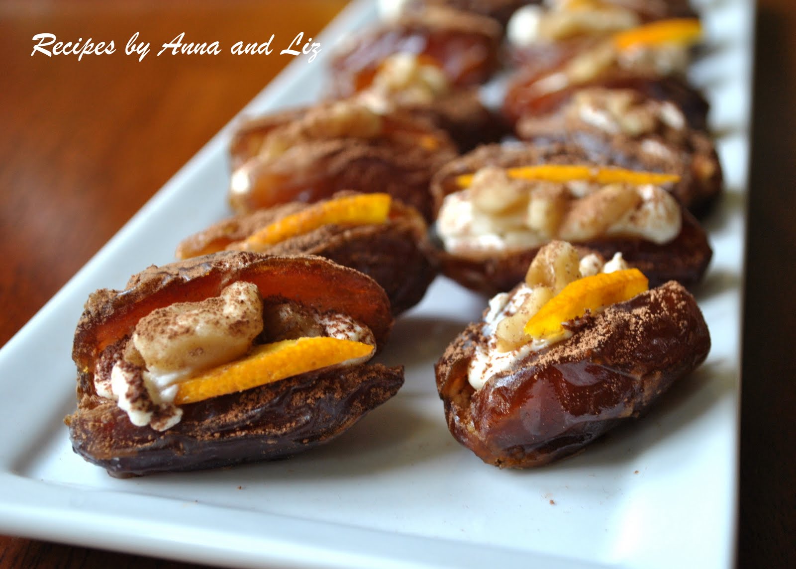 Fresh Dates filled with Mascarpone and Walnuts 2 Sisters Recipes by