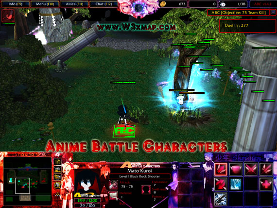 Download Anime Battle Character [ABC] WC3 Map [Hero Arena]