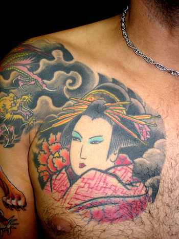 in 1010 PM Label geisha tattoo 