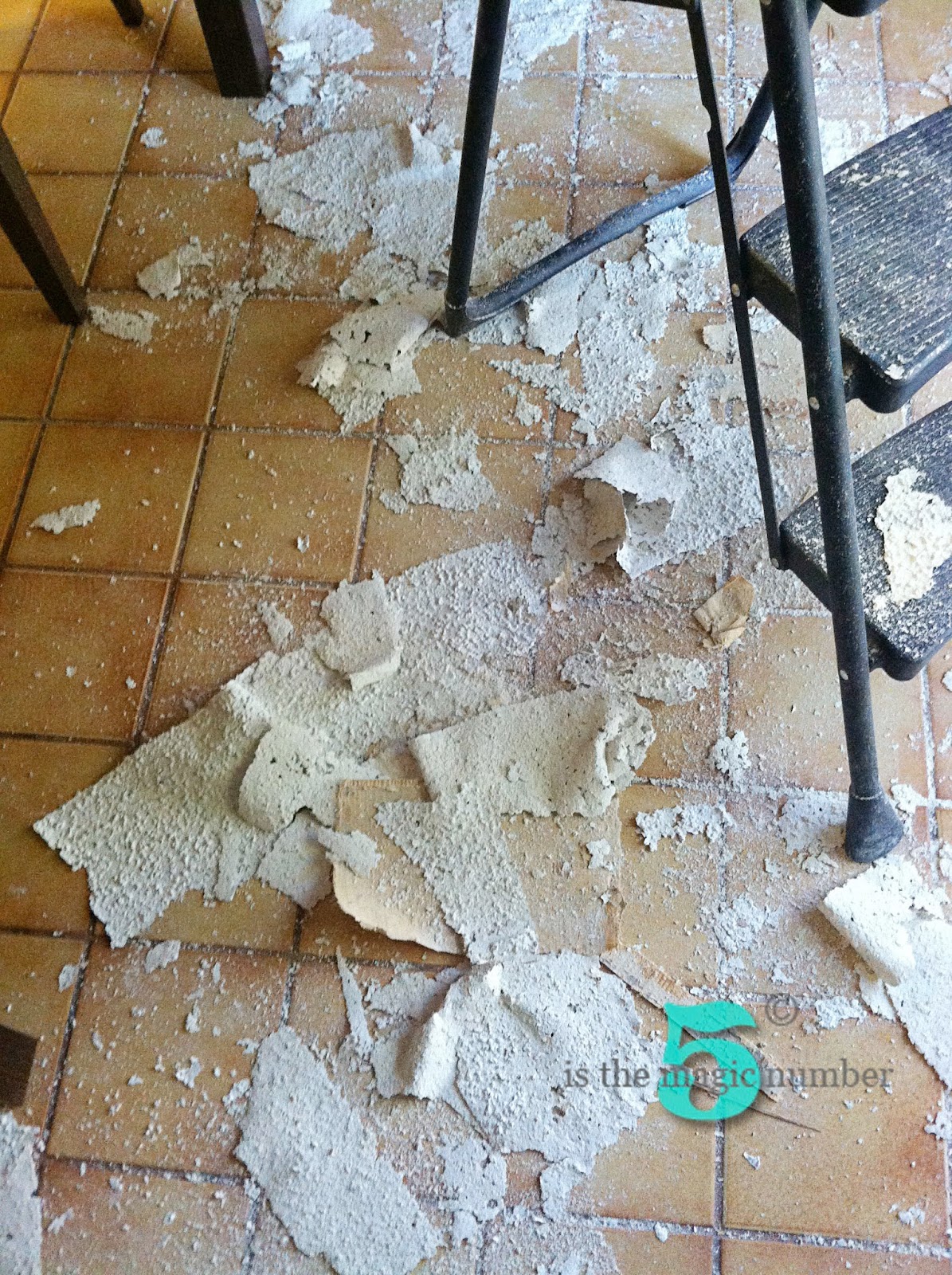 5 is the Magic Number How to Easily Remove an UGLY Popcorn Ceiling