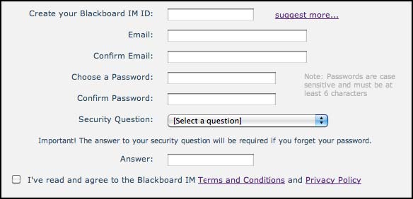 Blackboard IM Support - Cameron University Cameron Blackboard