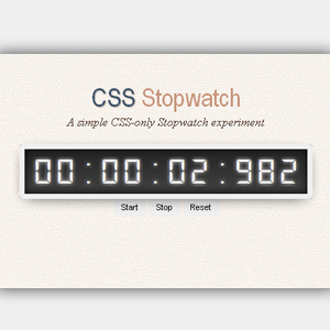 pure css experiment stopwatch