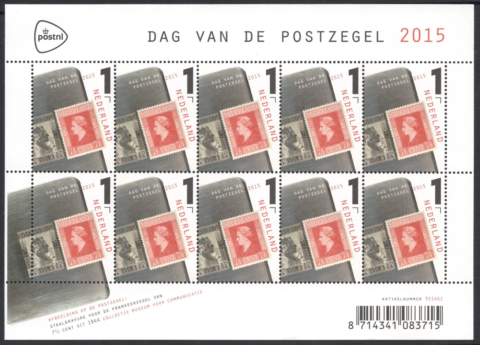 Stamp Engravers Stamp Day in the Netherlands