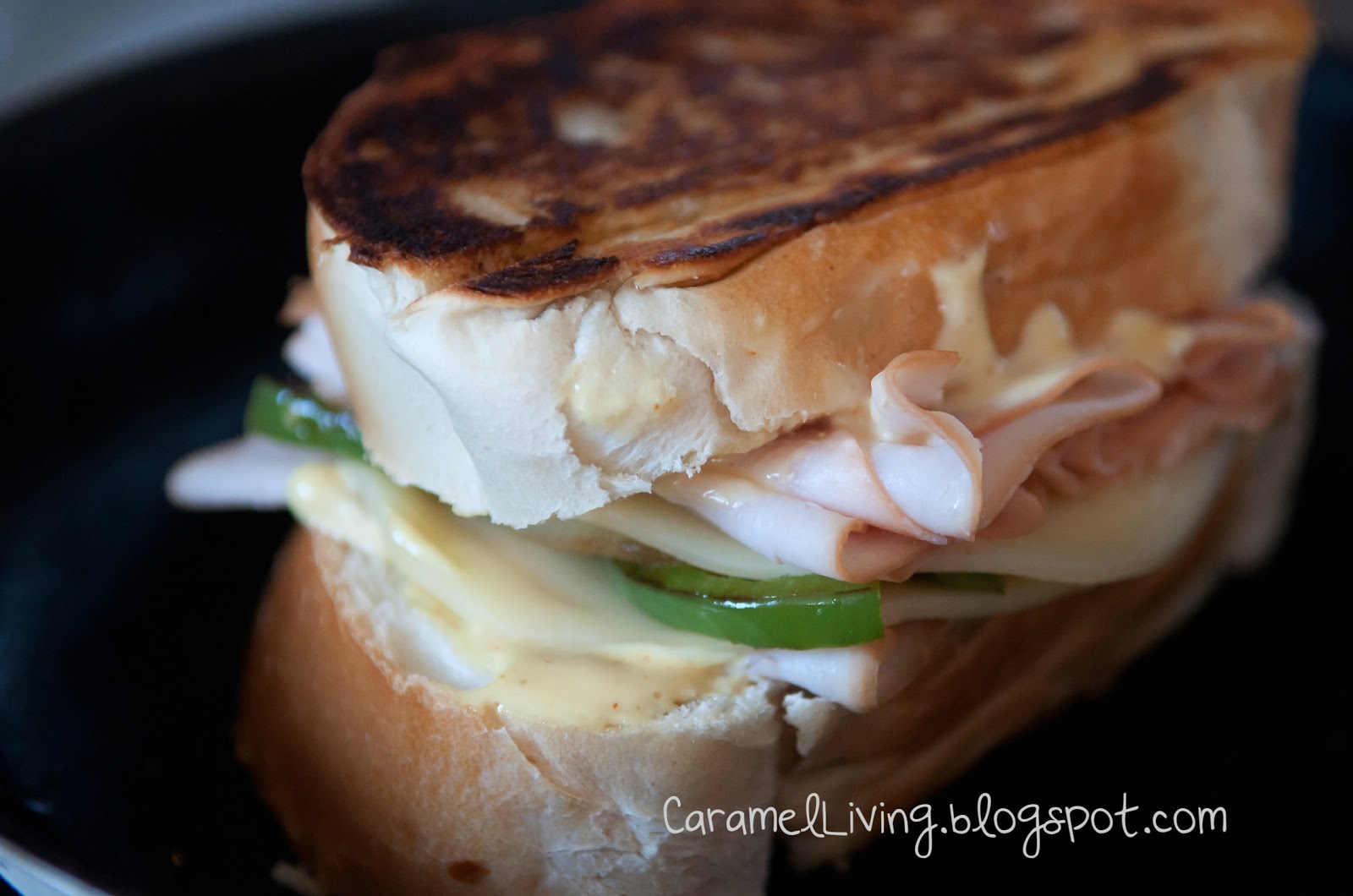 Caramel Living Grilled Honey Mustard Turkey Sandwich