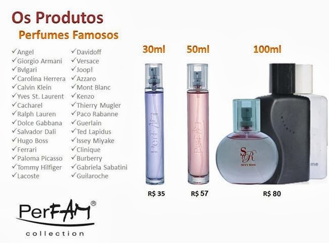 PERFAM  essência de perfumes importados famosos