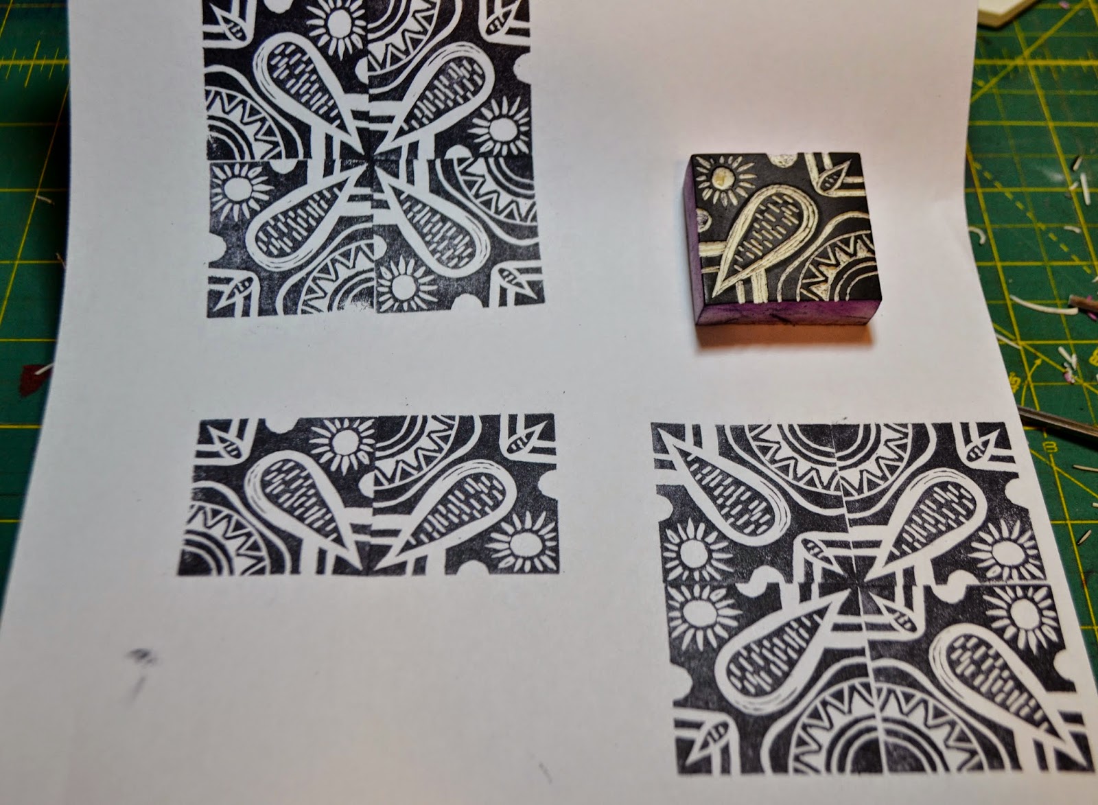 Red Orange Wolff Tile Stamps!!!