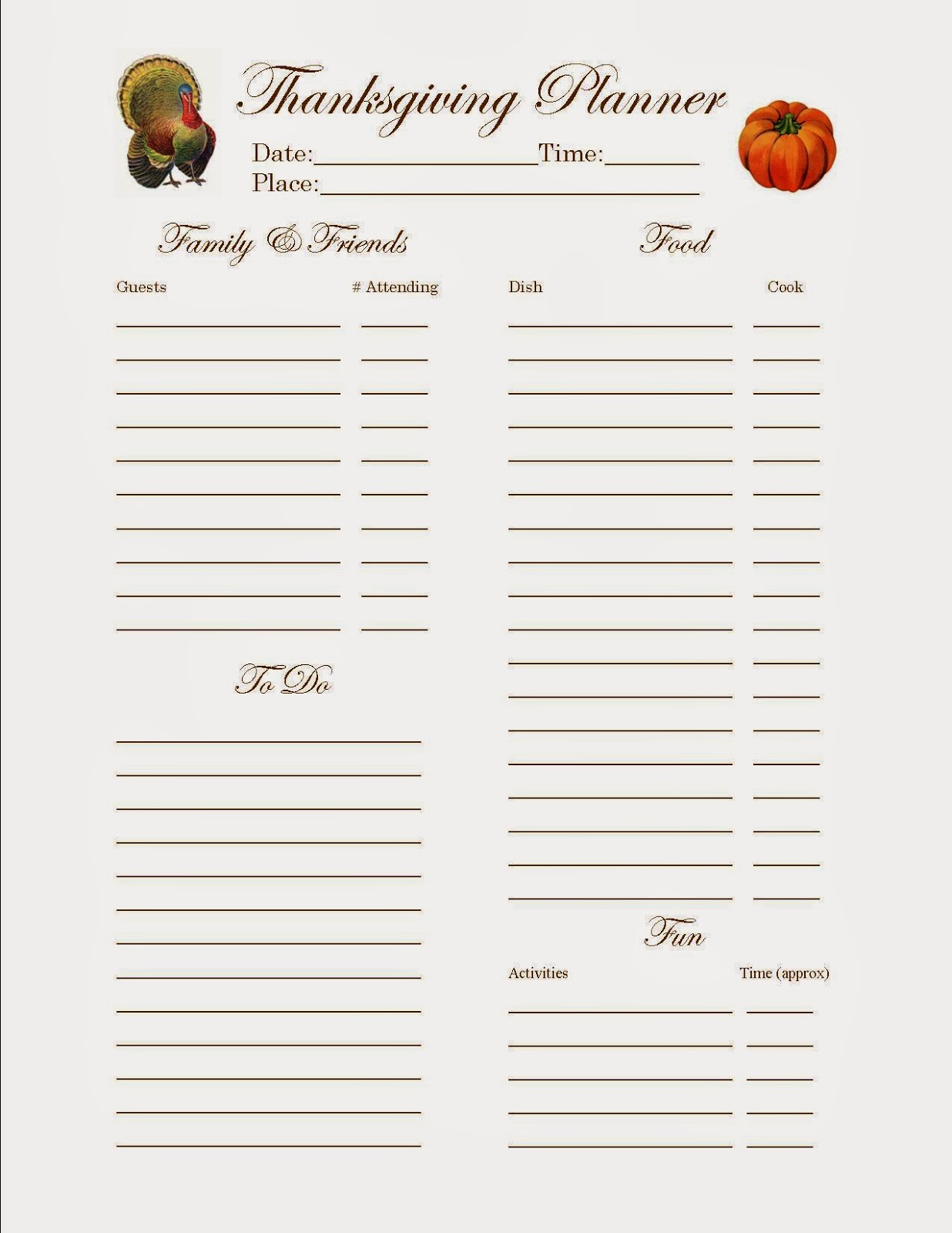 Printable Thanksgiving Signup Sheet Potluck Border  www Pertaining To Potluck Signup Sheet Template Word