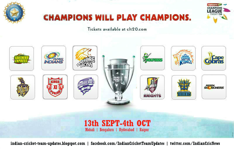 CLT20 2014 Schedule and Fixtures Champions League Twenty20