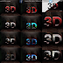 10 ستايلات 3D للفوتوشوب 3d Text Style