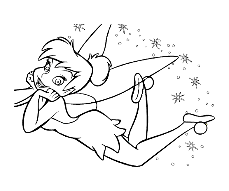 5 Free Disney Fairy Tinkerbell Cartoon Coloring Pages