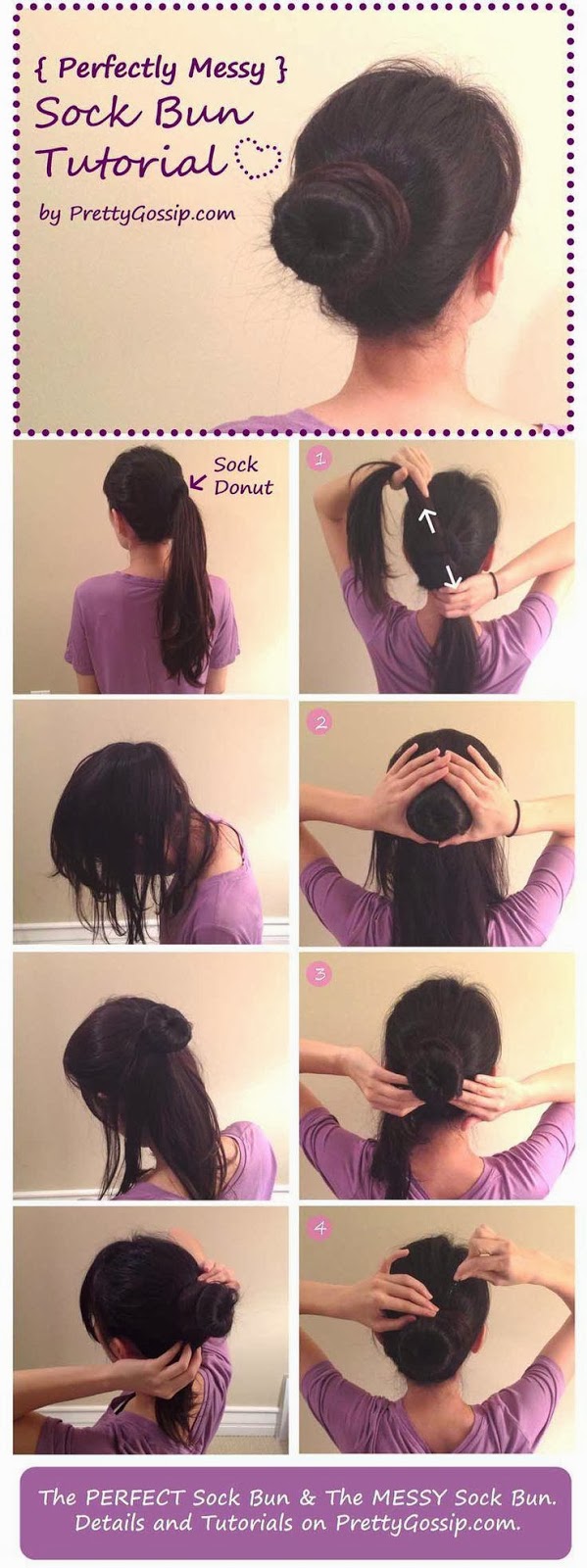how to do a donut bun without a sock