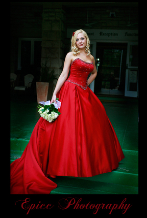 Red Gothic wedding dresses
