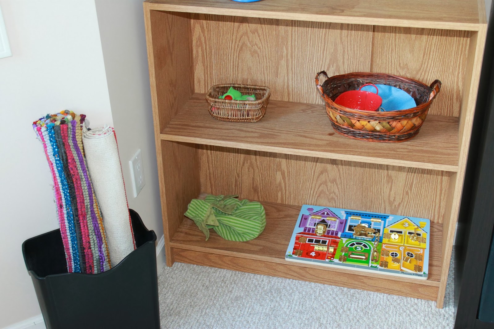 Montessori Beginnings Montessori Shelves and Using a Work Mat