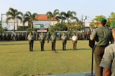 UPACARA BENDERA DILANJUTKAN LAPORAN MPP ANGGOTA KODIM 0725/SRAGEN