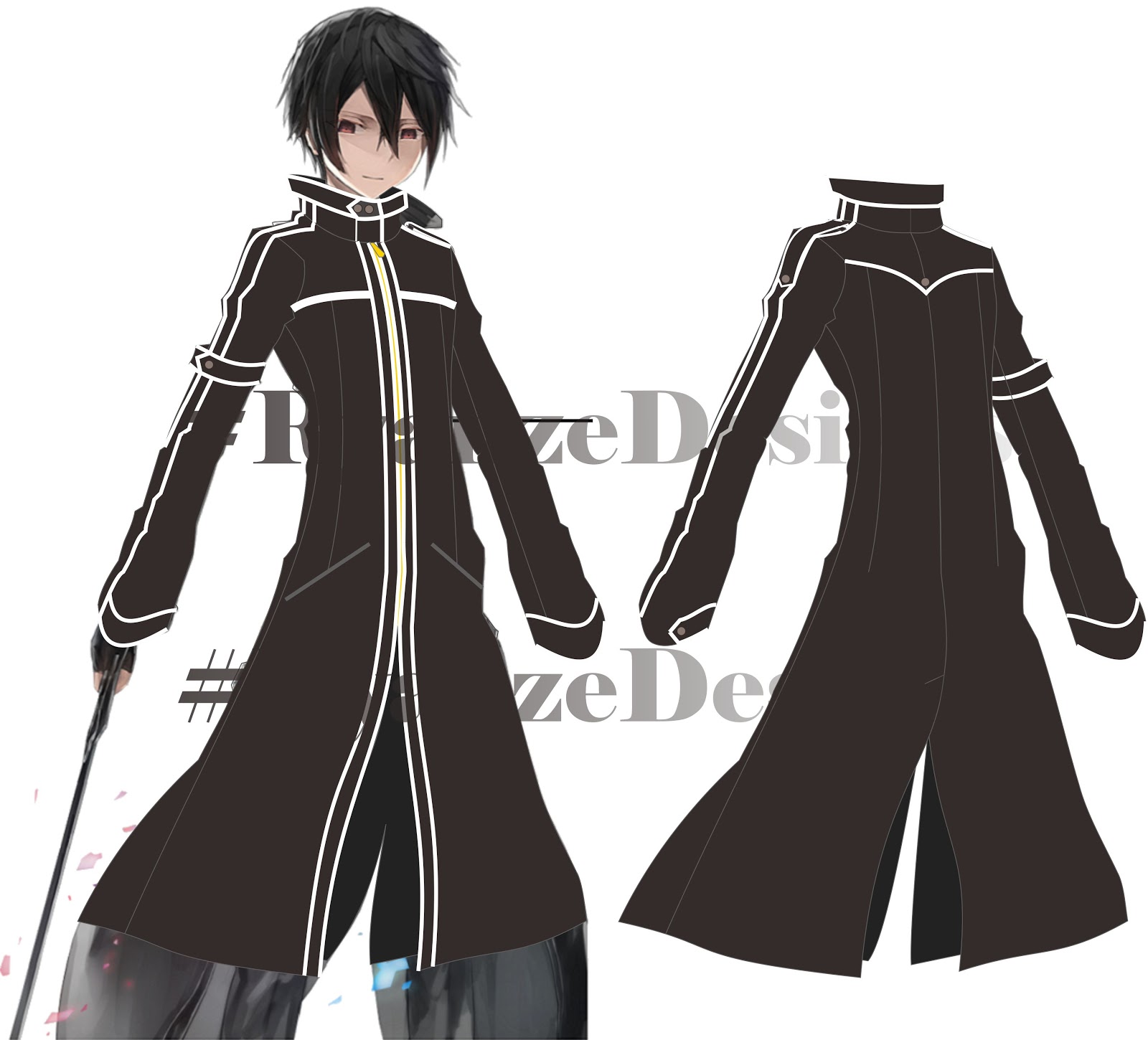 ryanze designs SAO Kirito's Trench Coat Design