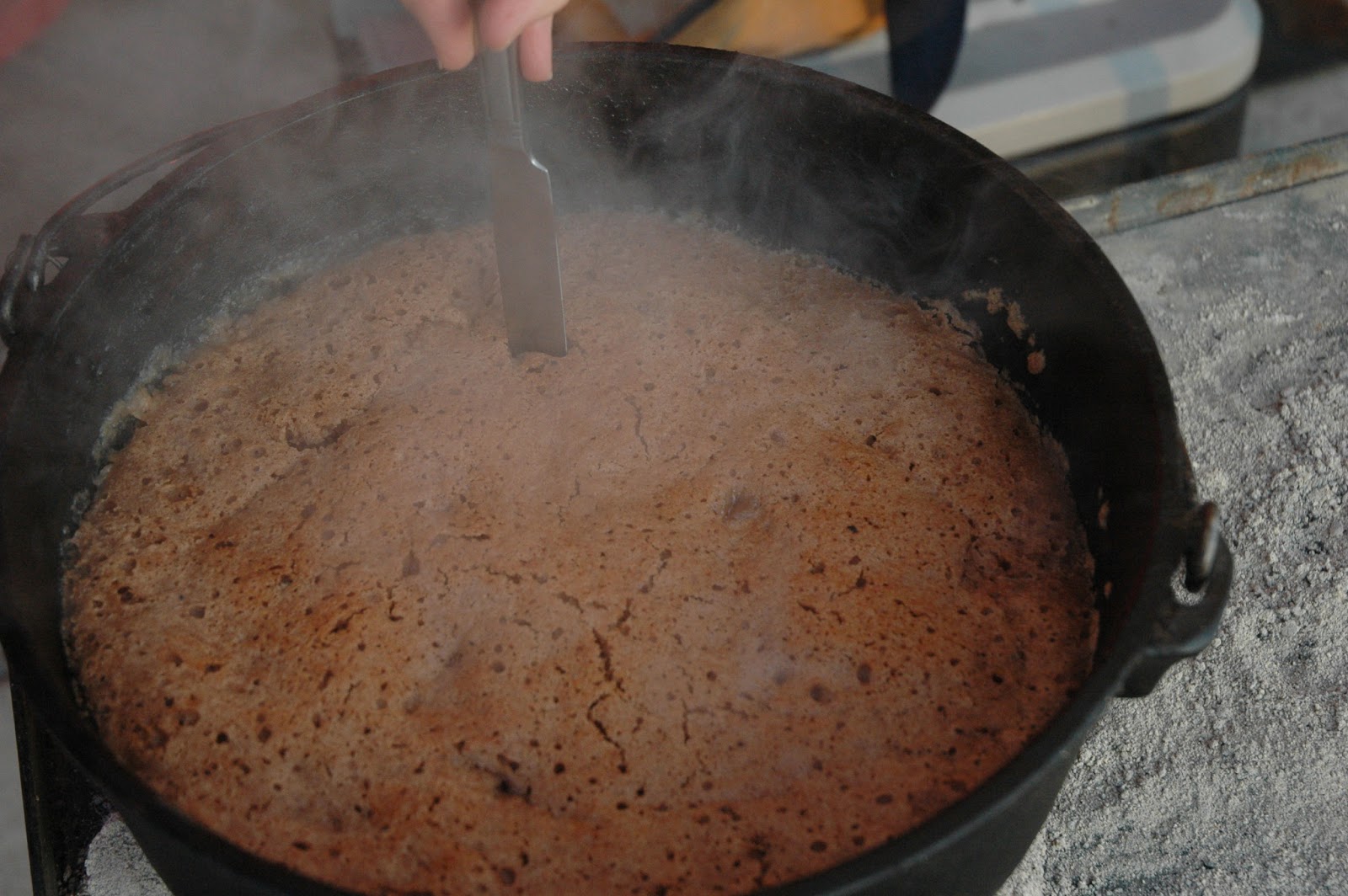 BYU Dutch Oven and Camp Cooking Caramel Apple Spice Cobbler