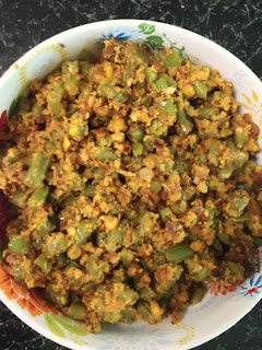 french beans stir fry,Green Beans Palya with Lentils,Hurlikayi Matodi Palya