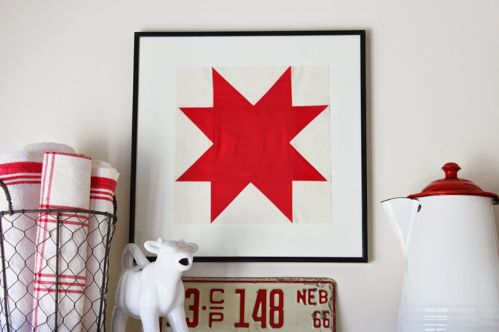 Happy At Home Framed Quilt Blocks