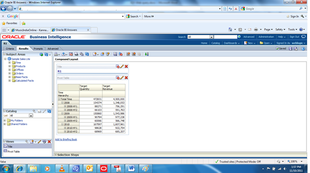 obiee iqy web query iqy